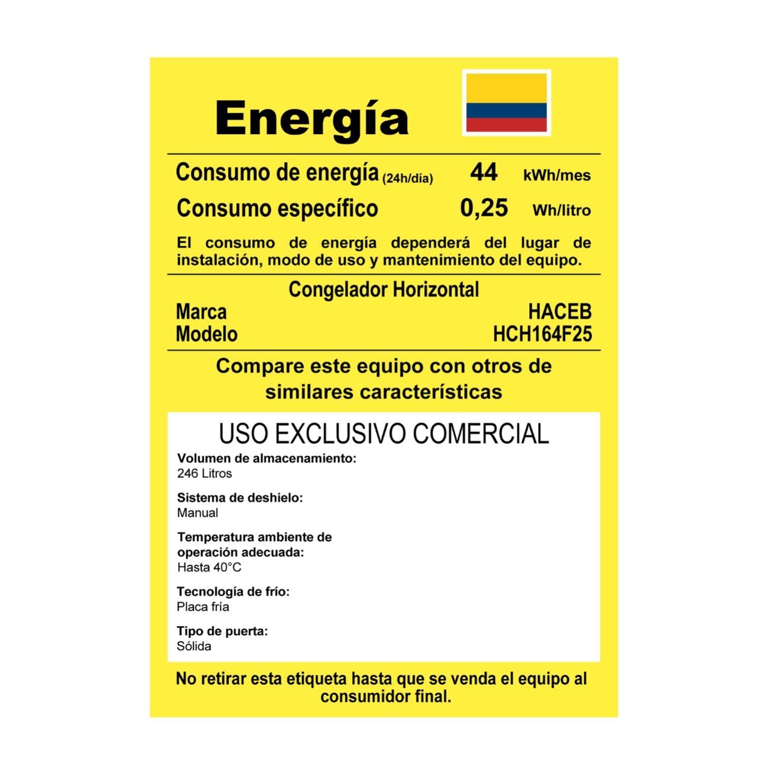 Congelador HACEB Horizontal 251 Litros Frost Blanco - Image 8