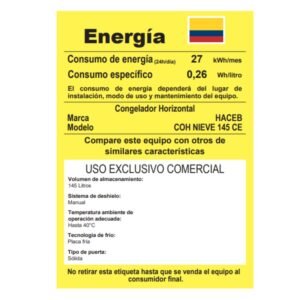 Congelador HACEB Horizontal 145 Litros Frost Blanco - Image 6