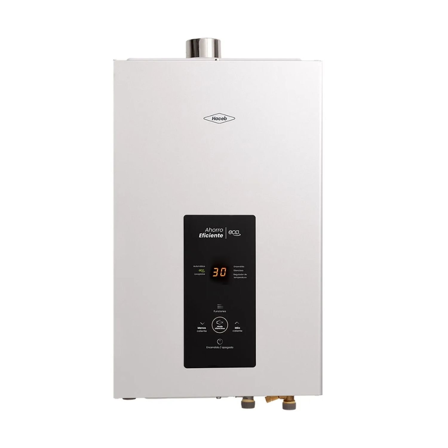 Calentador de Agua Gas Natural 15Lt Tiro Forzado HACEB Blanco