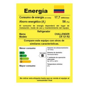 Minibar Challenger Frost 121 Litros Una Puerta CR-121 Gris - Image 8
