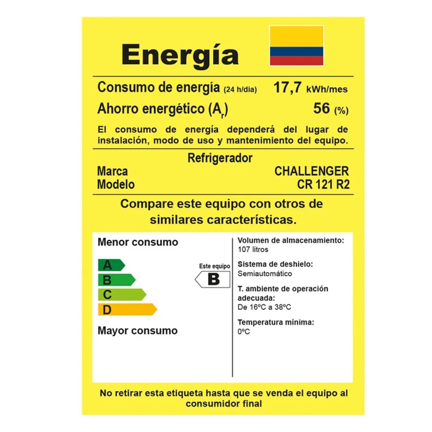 Minibar Challenger Frost 121 Litros Una Puerta CR-121 Gris - Image 8