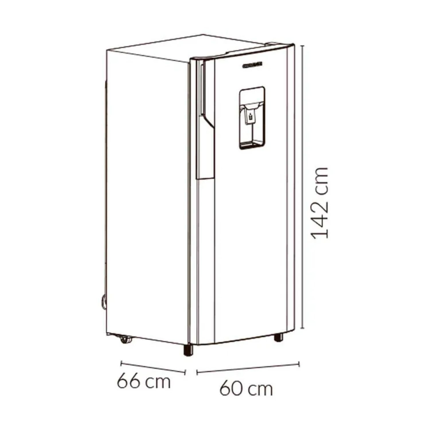 Nevera Challenger Frost 256 Lt Dispensador Agua CR-256 Gris - Image 6