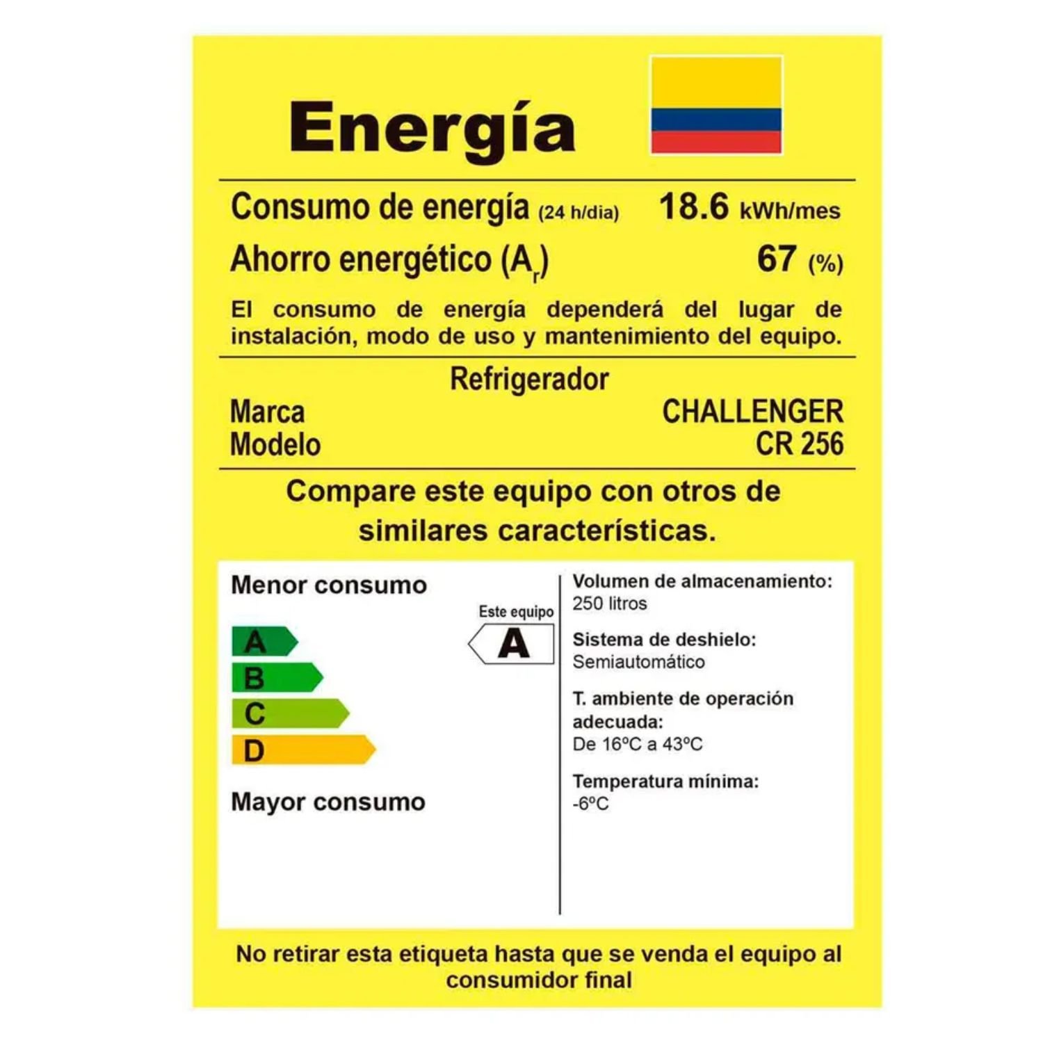 Nevera Challenger Frost 256 Lt Dispensador Agua CR-256 Gris - Image 7