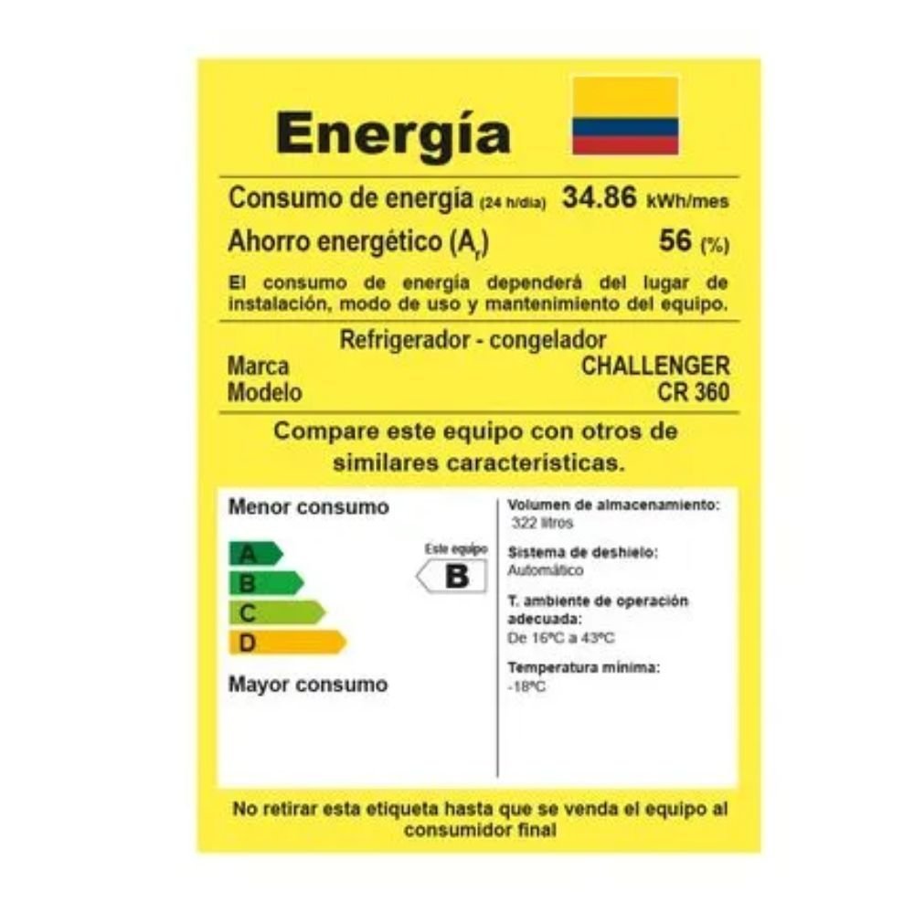 Nevera CHALLENGER No Frost 360 Litros Rosada CR-360 - Image 8