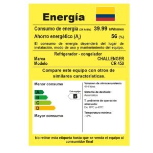 Nevera Challenger No Frost 450 Litros Digital CR-450 Negro - Image 8