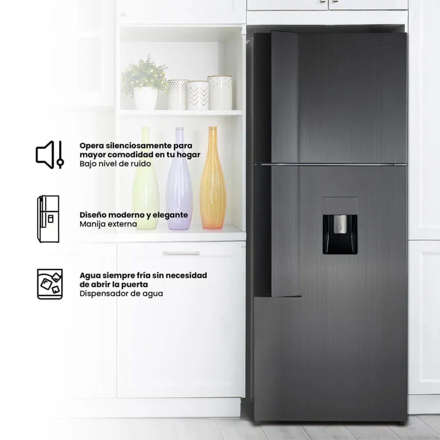 Nevera CHALLENGER No Frost 415 Litros CRA 415 Gris - Image 2