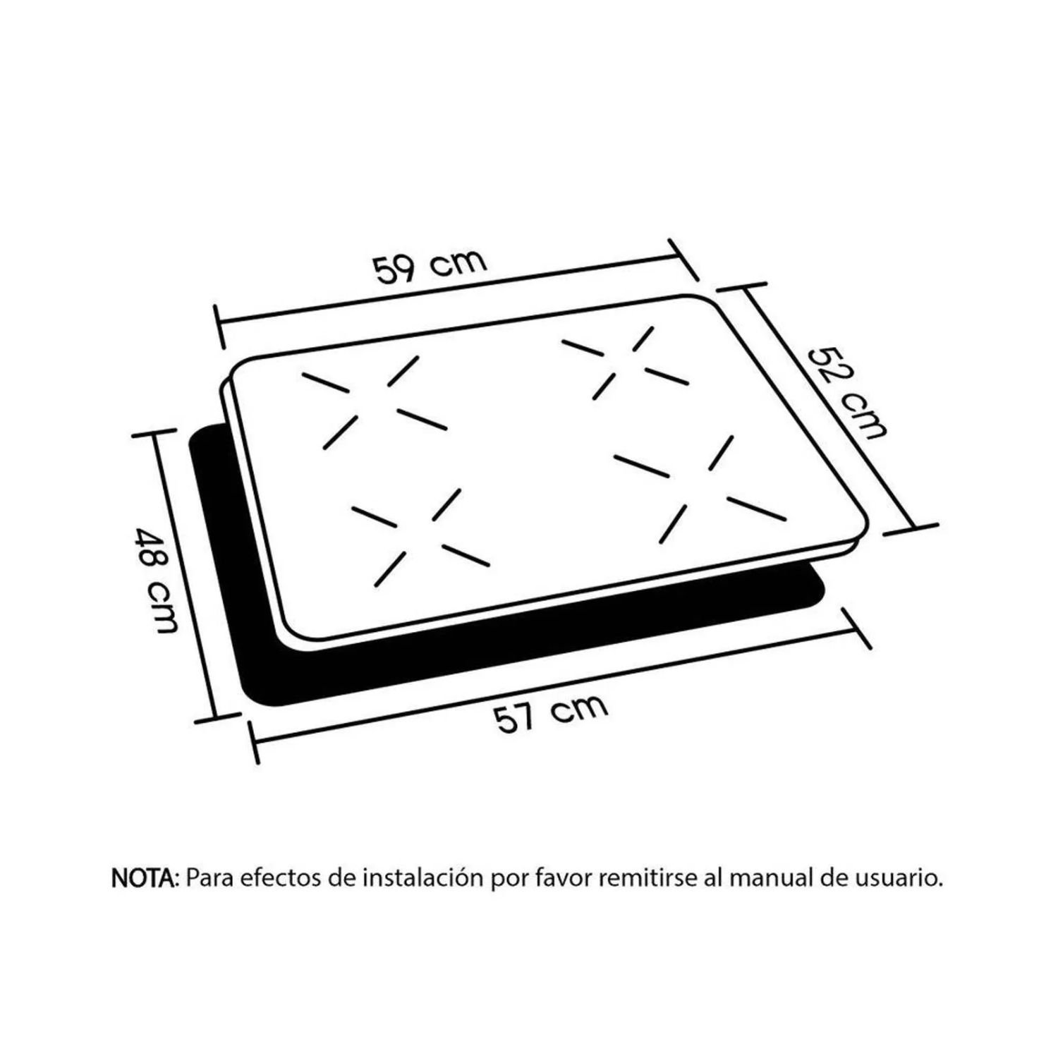 Estufa Induccion HACEB 60 cm 4 Puestos 220V Negro - Image 5