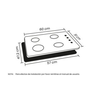 Estufa HACEB 60 cm 4 Puestos Gas Propano Plateado - Image 7
