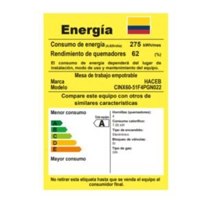 Estufa HACEB 60 cm 4 Puestos Gas Propano Plateado - Image 8