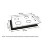 Estufa HACEB 60 cm 4 Puestos Gas Natural Cristal Negro - Image 7