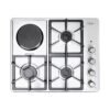 Estufa HACEB 60 cm 4 Puestos Gas Natural Mixta 120V Plateado