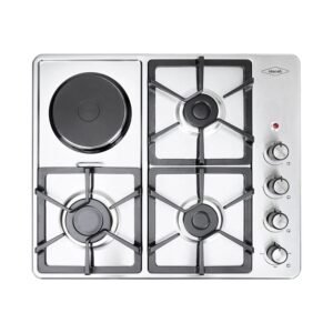 Estufa HACEB 60 cm 4 Puestos Gas Natural Mixta 120V Plateado