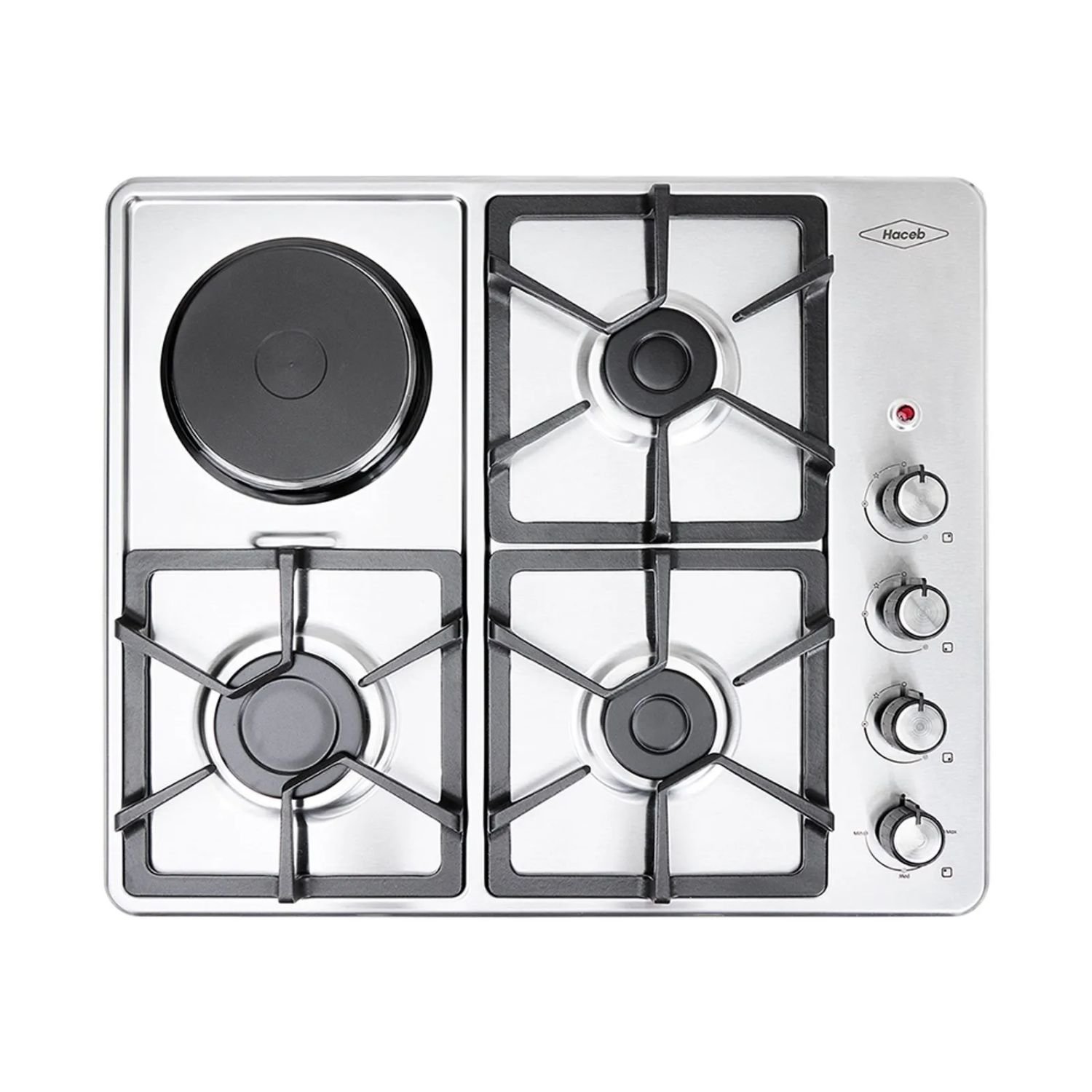 Estufa HACEB 60 cm 4 Puestos Gas Propano Mixta 120V Plateado