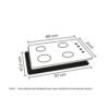 Estufa HACEB 60 cm 4 Puestos Gas Natural Fogon Dual Plateado - Image 7