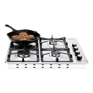 Estufa de Empotrar HACEB 60cm 4 Ptos Gas Natural Inox - Image 3