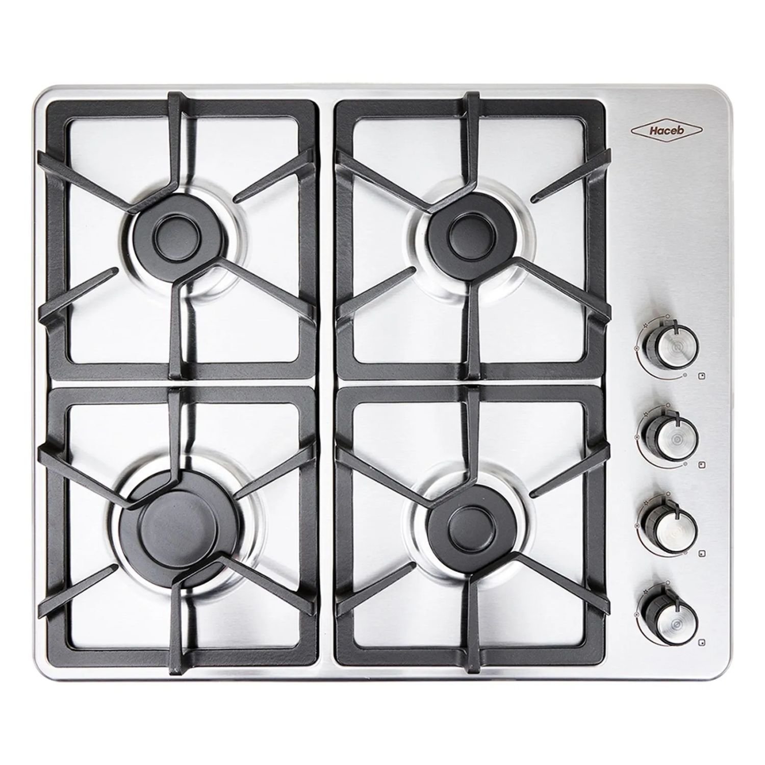 Estufa HACEB 60 cm 4 Puestos Gas Propano Plateado