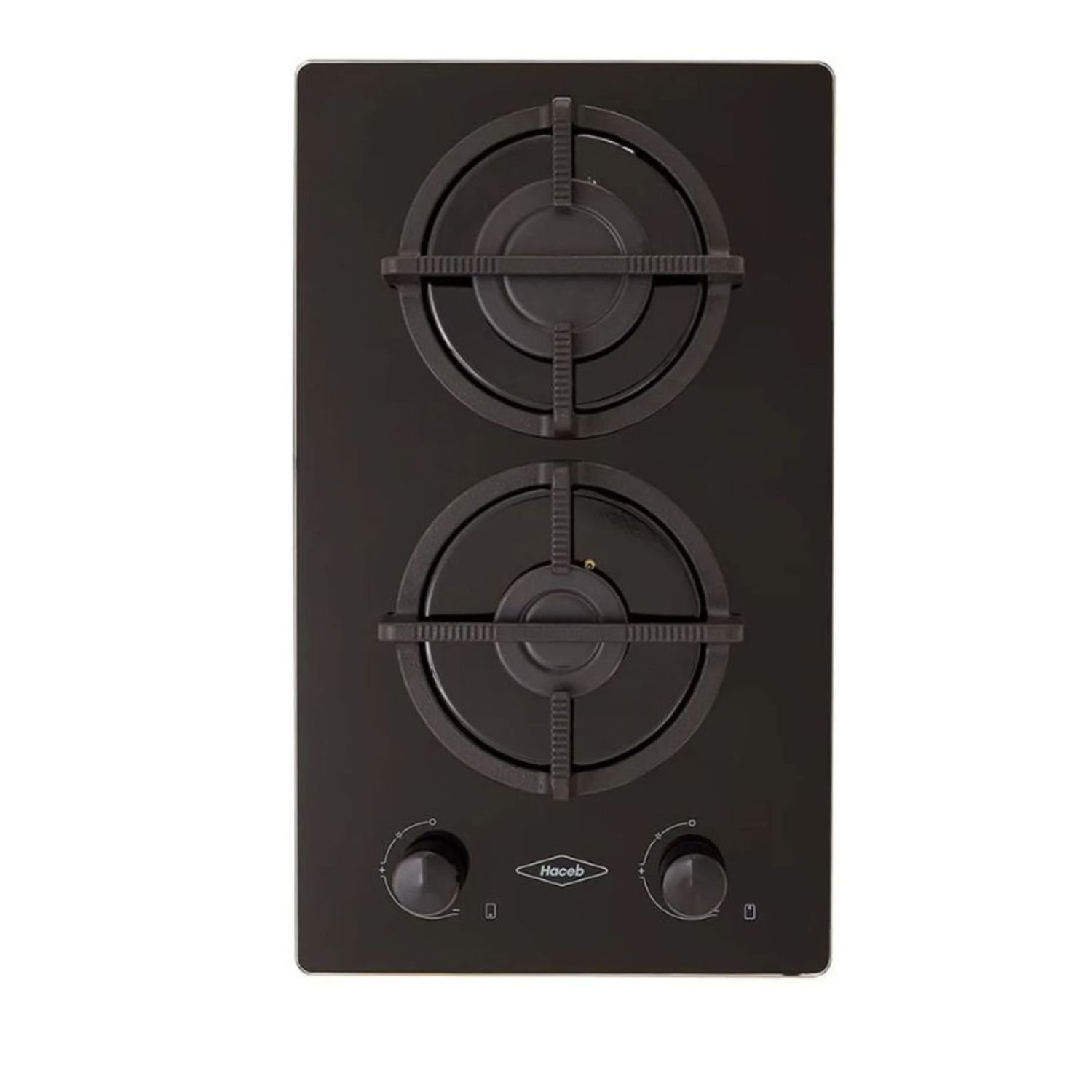 Estufa HACEB 30 cm 2 Puestos Gas Natural Cristal Negro