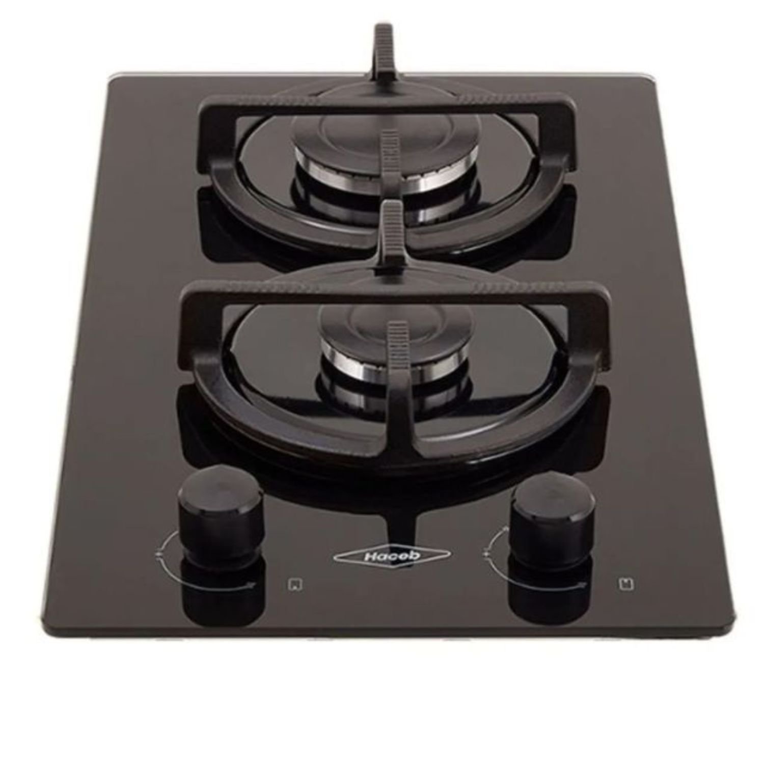 Estufa HACEB 30 cm 2 Puestos Gas Natural Cristal Negro - Image 3