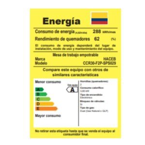 Estufa HACEB 30 cm 2 Puestos Gas Natural Cristal Negro - Image 8
