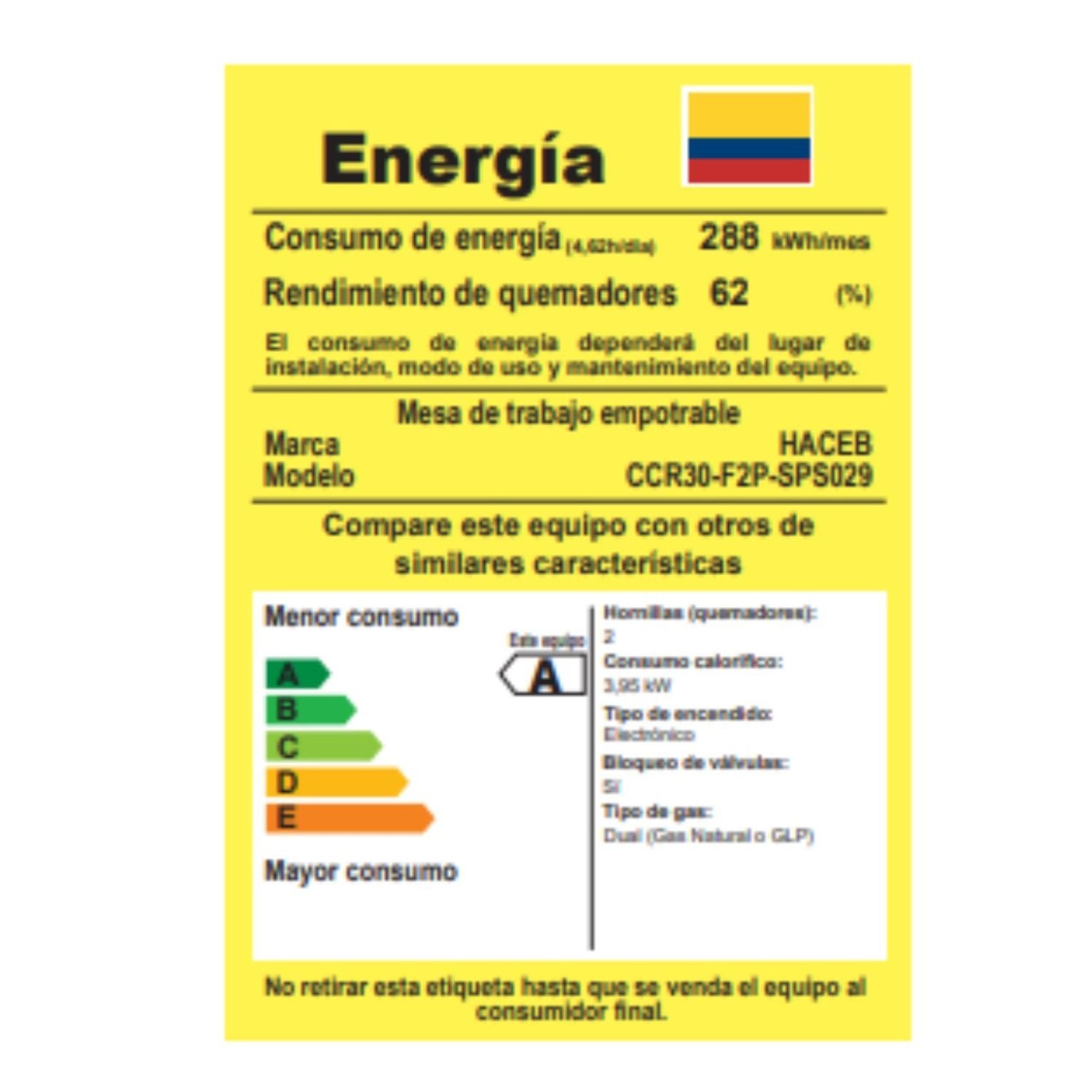 Estufa HACEB 30 cm 2 Puestos Gas Natural Cristal Negro - Image 8