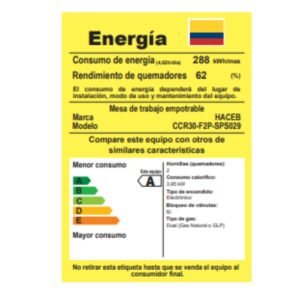 Estufa HACEB 30 cm 2 Puestos Gas Propano Cristal Negro - Image 8