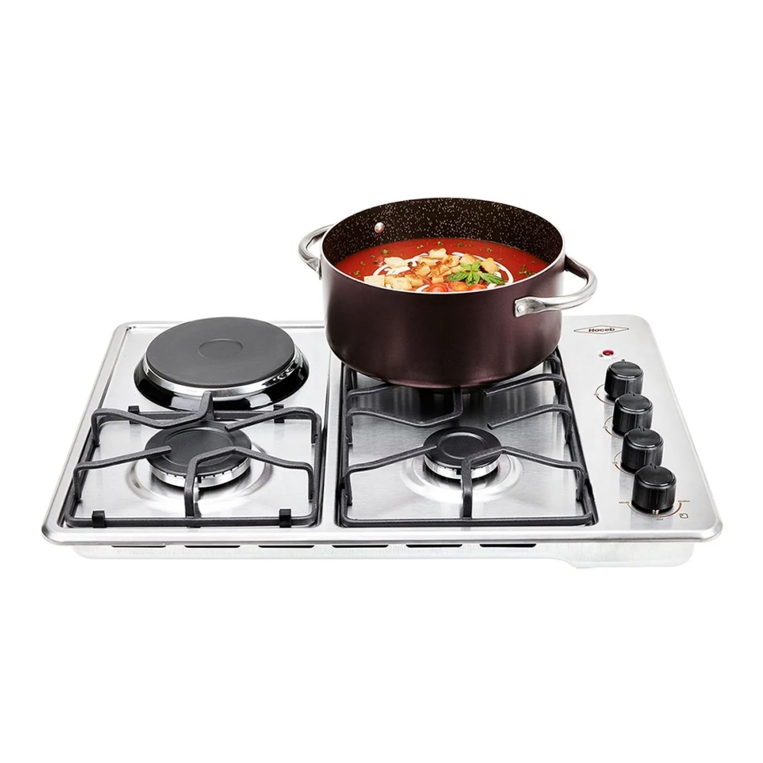 Estufa HACEB 60 cm 4 Puestos Gas Natural Mixta 120V Inox - Image 3