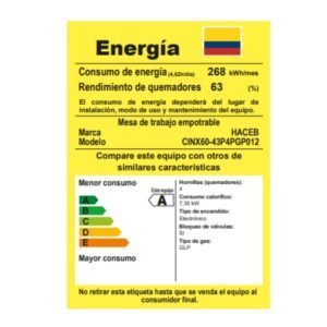Estufa HACEB 60 cm 4 Puestos Gas Propano Inox - Image 9