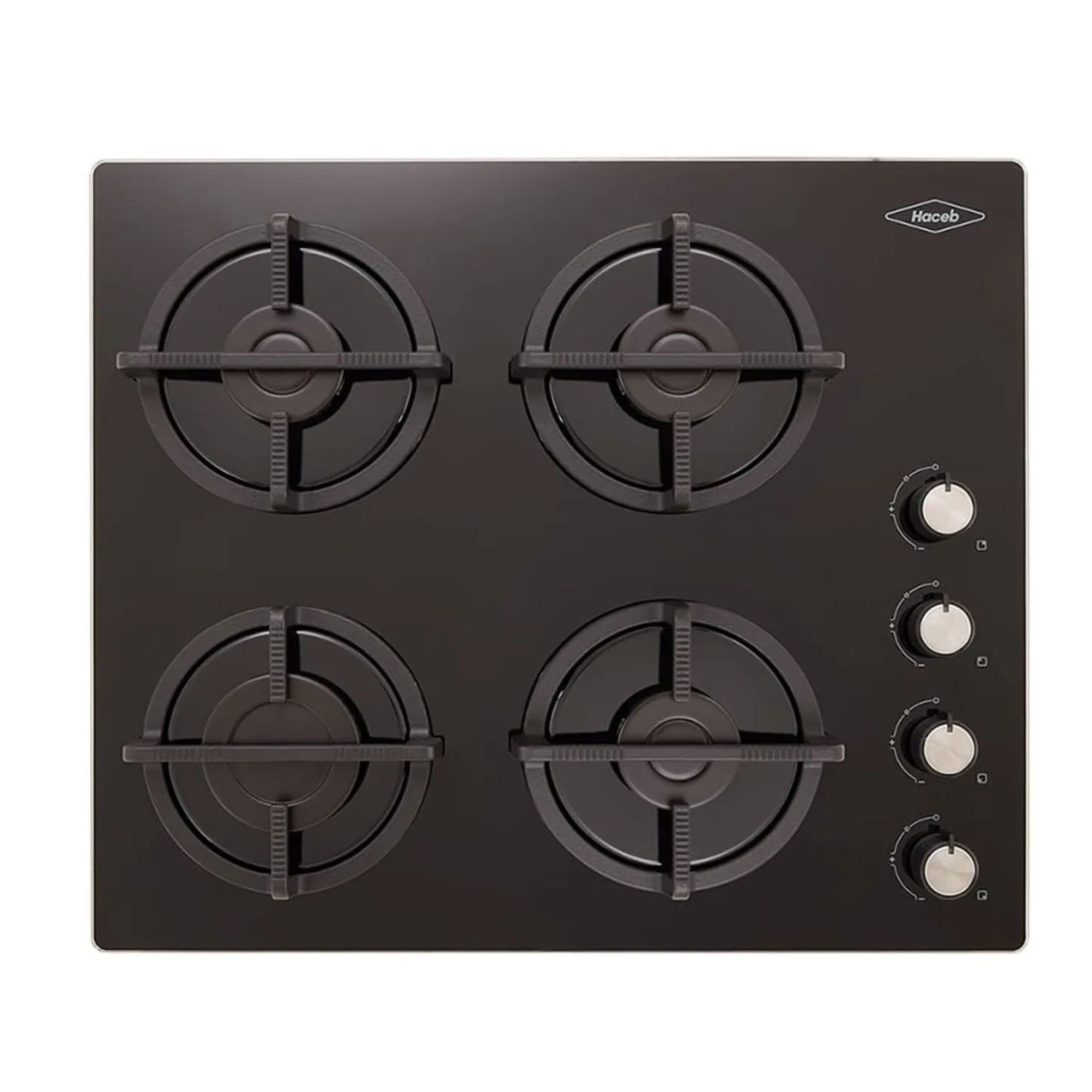 Estufa HACEB 60 cm 4 Puestos Gas Natural Cristal Negro