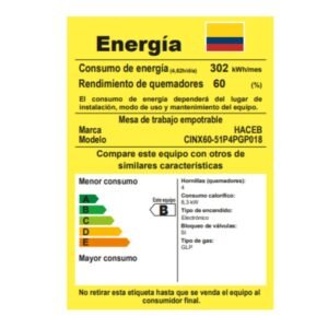 Estufa HACEB 60 cm 4 Puestos Gas Propano Plateado - Image 8