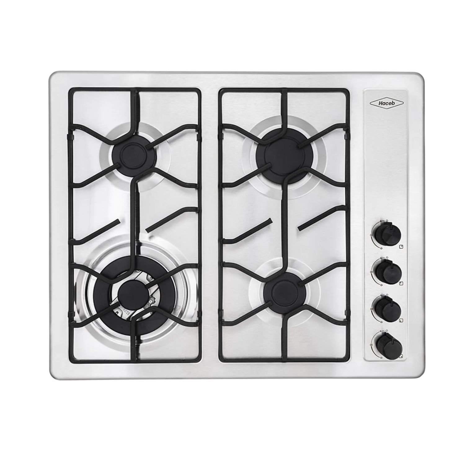 Estufa de Empotrar HACEB 66cm 4 Ptos Gas Natural Inox