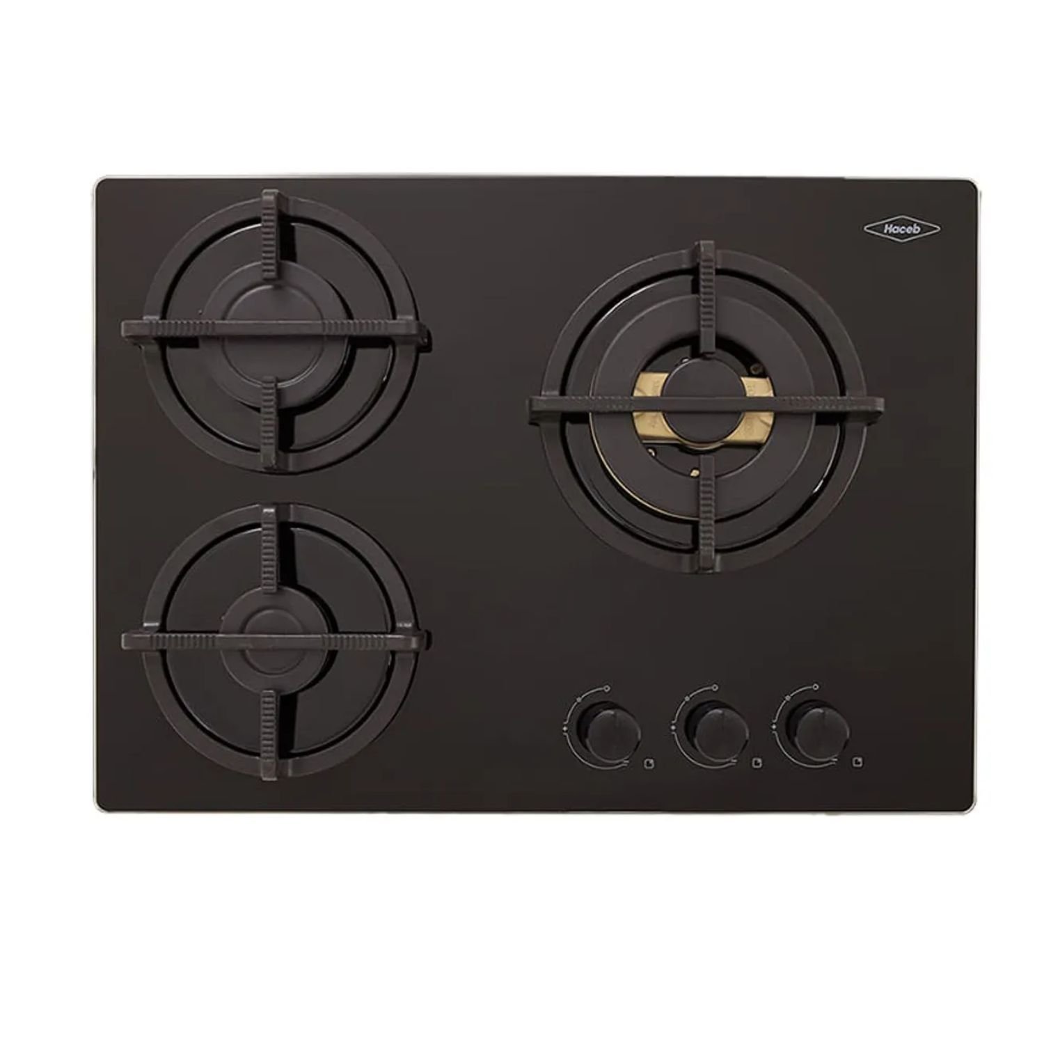 Estufa HACEB 60 cm 3 Puestos Gas Natural Cristal Negro