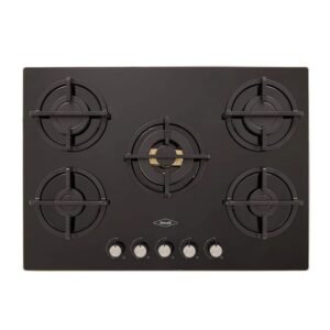 Estufa HACEB 76 cm 5 Puestos Gas Natural Cristal Negro