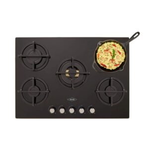 Estufa HACEB 76 cm 5 Puestos Gas Natural Cristal Negro - Image 4