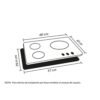 Estufa HACEB 60 cm 3 Puestos Gas Natural Cristal Negro - Image 7