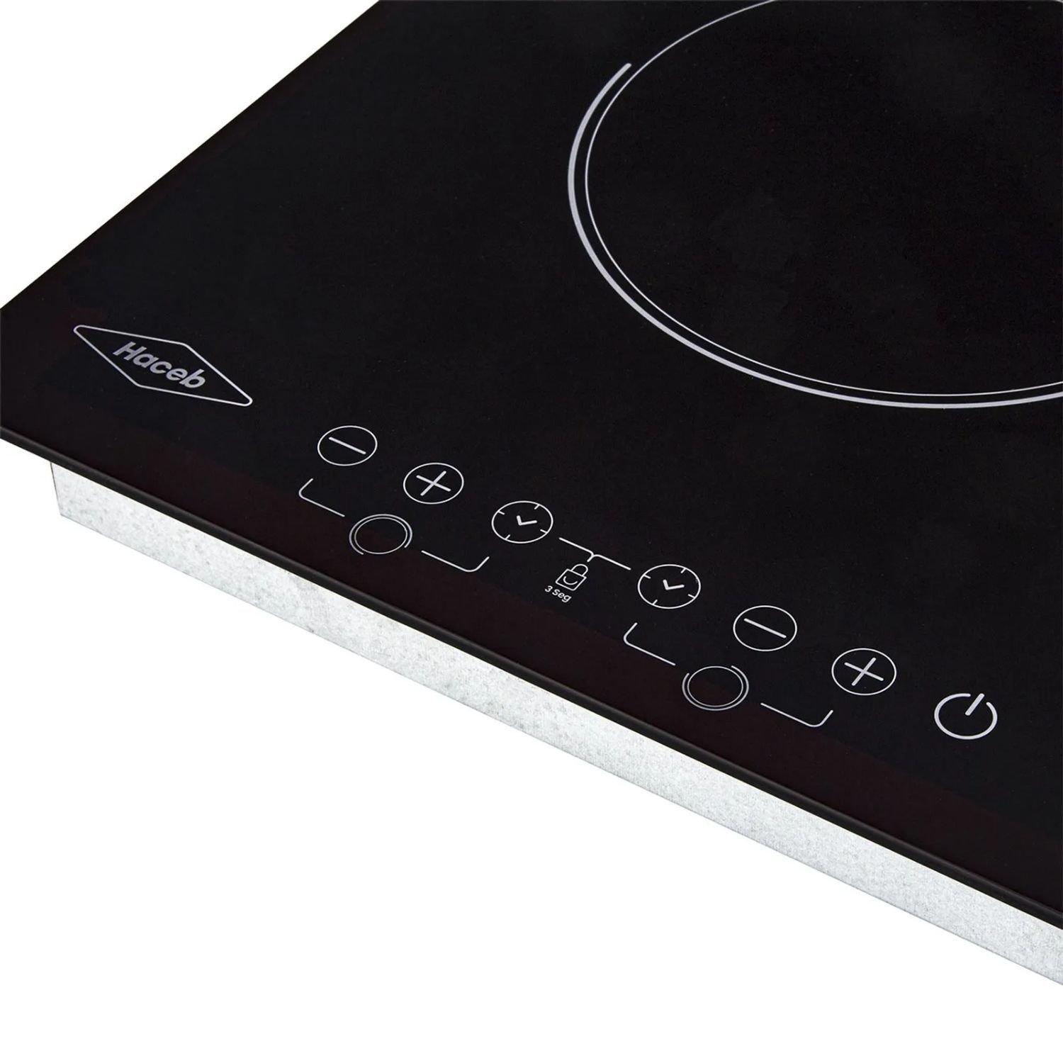 Estufa HACEB 30 cm 2 Puestos Electrica Cristal Negro - Image 3