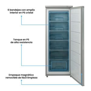 Congelador CHALLENGER Vertical Frost 168 Lt CV-430 Gris - Image 5