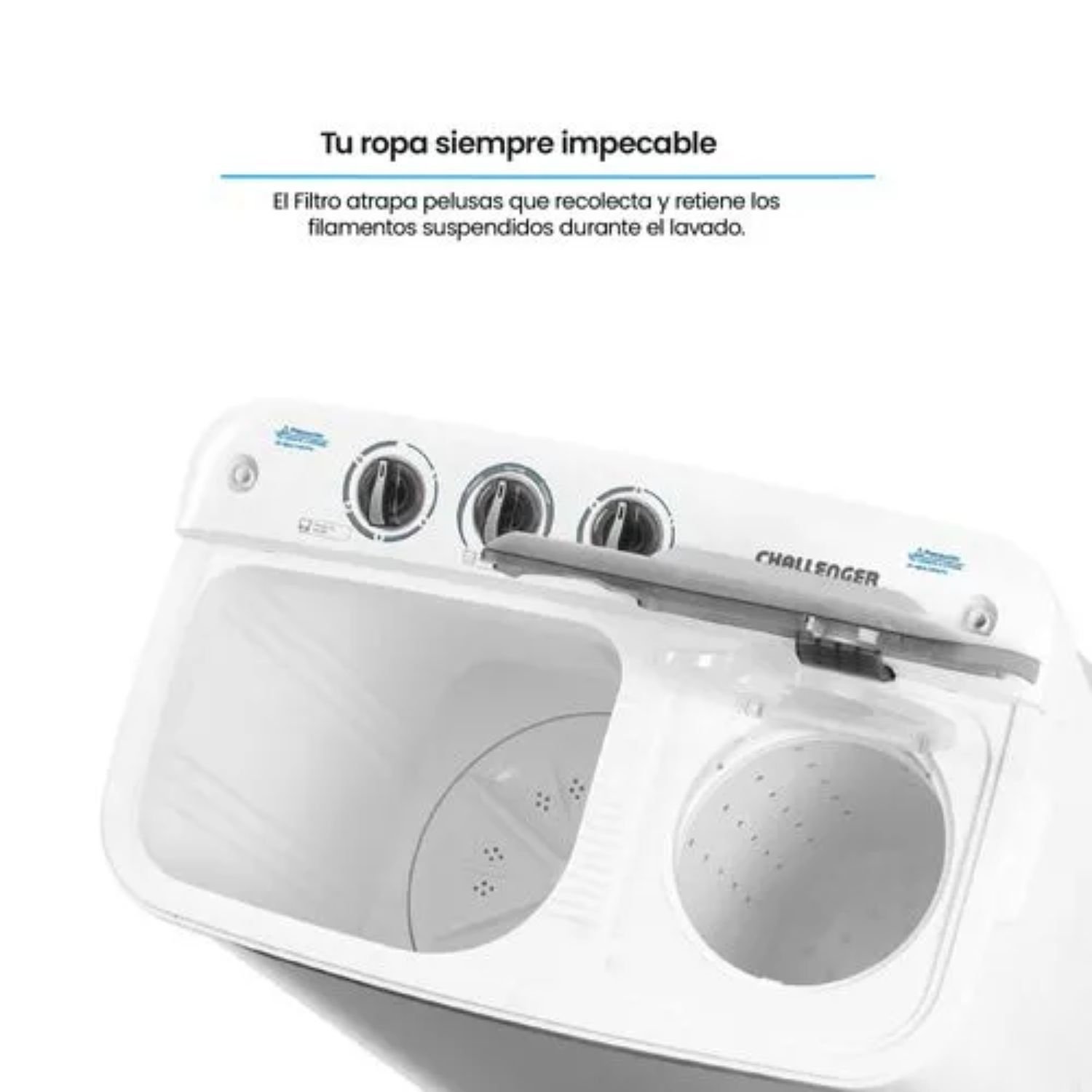 Lavadora CHALLENGER 11 kilos Semiautomatica CW-4711 Blanco - Image 3