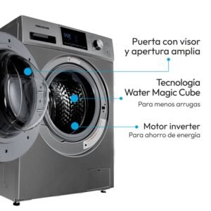 Lavasecadora CHALLENGER 14Kg Inverter Carga Frontal 8014 Gris - Image 4