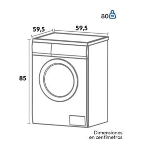 Lavasecadora CHALLENGER 14Kg Inverter Carga Frontal 8014 Gris - Image 7