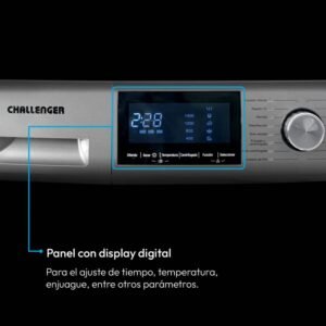 Lavasecadora CHALLENGER 14Kg Inverter Carga Frontal 8014 Gris - Image 6