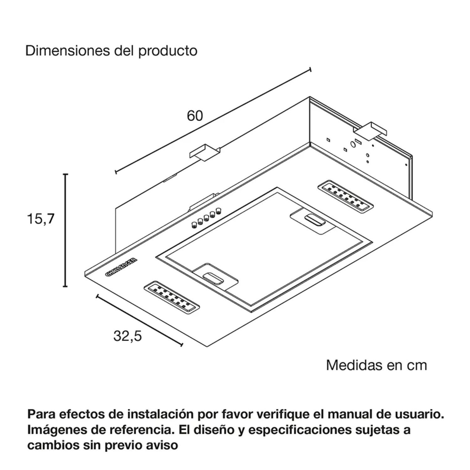 Campana Extractora CHALLENGER 60 cm Pared CX 4150 Gris - Image 8