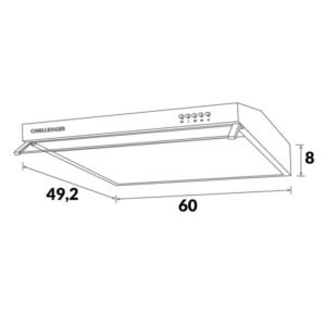 Campana Extractora CHALLENGER 60 cm Pared CX 4300 Negro - Image 5