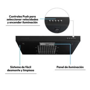 Campana Extractora CHALLENGER 60 cm Horizontal Pared CX 4310 - Image 3