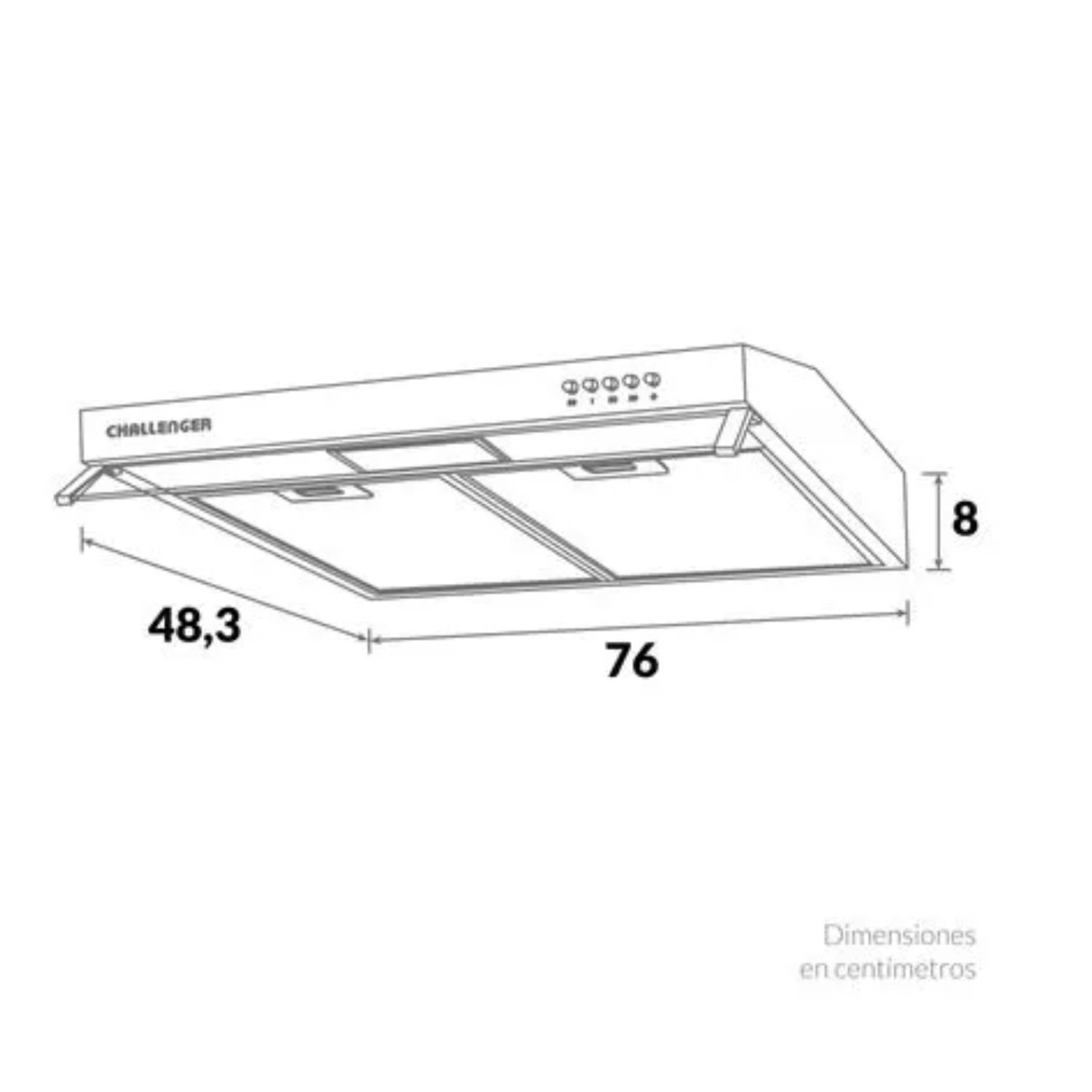 Campana Extractora CHALLENGER 76 cm Pared CX 4572 Inox - Image 5