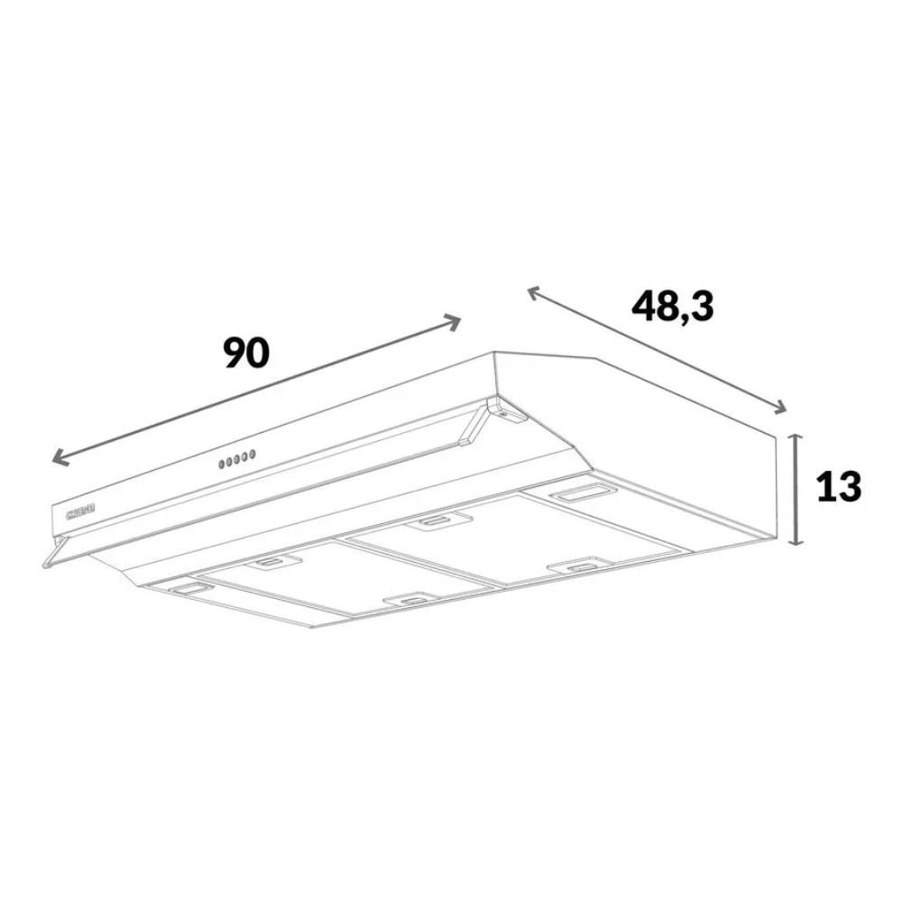 Campana Extractora CHALLENGER 90 cm Pared CX-4792 Gris - Image 6