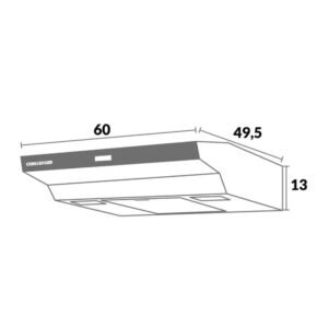 Campana Extractora CHALLENGER 60 cm Pared CX-4865 Gris - Image 5