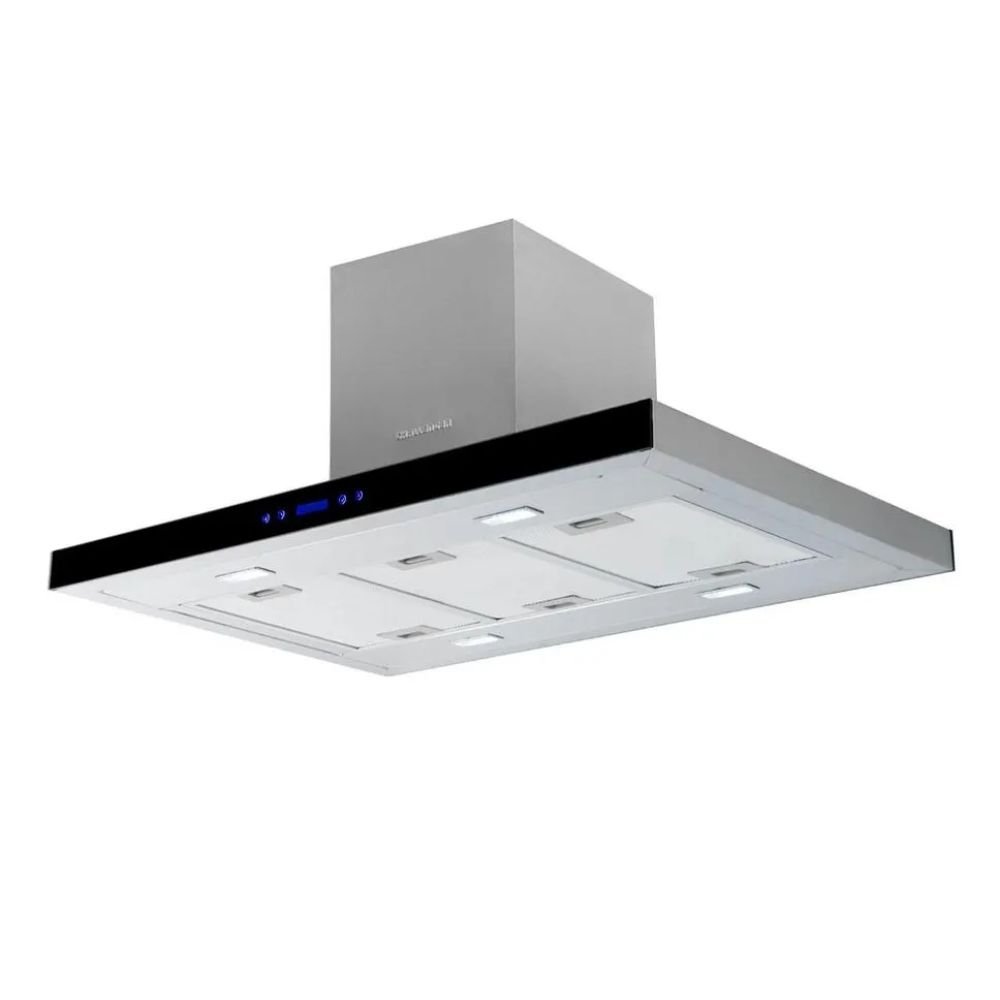 Campana Extractora CHALLENGER 90 cm Isla CX-4993 Gris