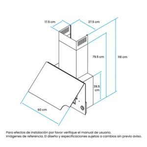 Campana Extractora CHALLENGER 60cm Pared CX 4965 Peninsula - Image 8
