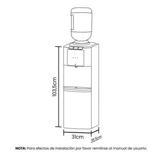 Dispensador de Agua HACEB Botellon Gabinete Plateado - Image 8