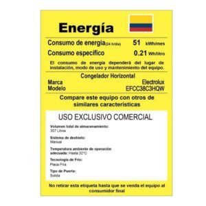 Congelador ELECTROLUX Horizontal Frost 357 Lt EFCC38C3HQW - Image 8